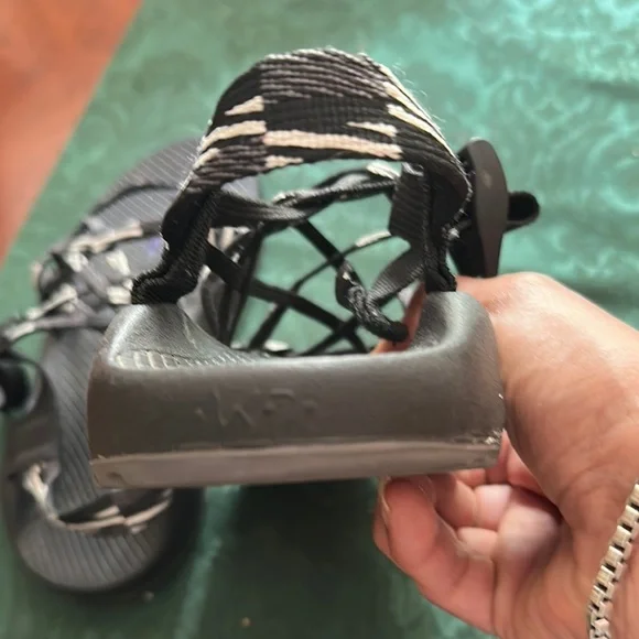 Chaco Black Sandals with Textured Footbed - Picture 5 of 8